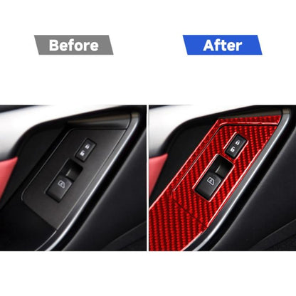 4 PCS / Set Carbon Fiber Car Window Lift Buttons Panel Sticker for Nissan GTR R35 2008-2016, Right Driving, Window Lift Buttons Panel , Right Driving