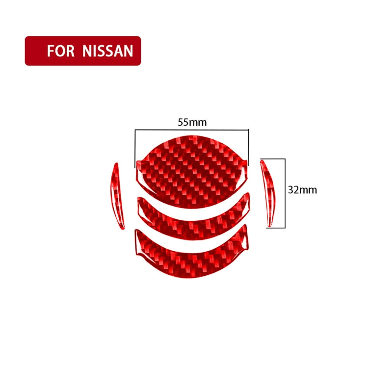 5 PCS / Set Carbon Fiber Car Central Air Outlet Decorative Sticker for Nissan GTR R35 2008-2016, Left and Right Driving Universal, Central Air Outlet, 5 PCS