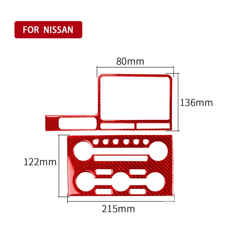 2 PCS / Set Carbon Fiber Car Navigation Instrument Decorative Sticker for Nissan GTR R35 2008-2016, Left Driving, Navigation Instrument , Left Driving