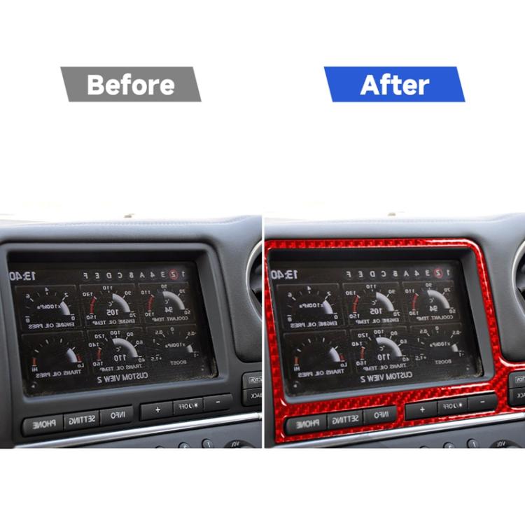 Carbon Fiber Car Navigation Display Frame Decorative Sticker for Nissan GTR R35 2008-2016, Right Driving, Navigation Display Frame, Right Driving