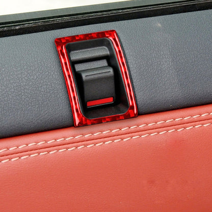 2 PCS / Set Carbon Fiber Car Left Right Door Lock Decorative Sticker for Nissan GTR R35 2008-2020, Left and Right Driving Universal, Left Right Door Lock
