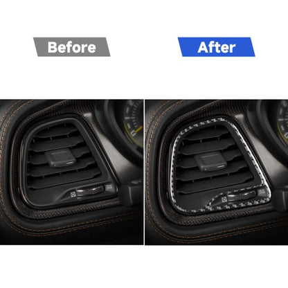 Carbon Fiber Car Instrument Left Air Outlet Decorative Sticker for Dodge Challenger 2015 to Now, Left Driving, Instrument Left Air Outlet
