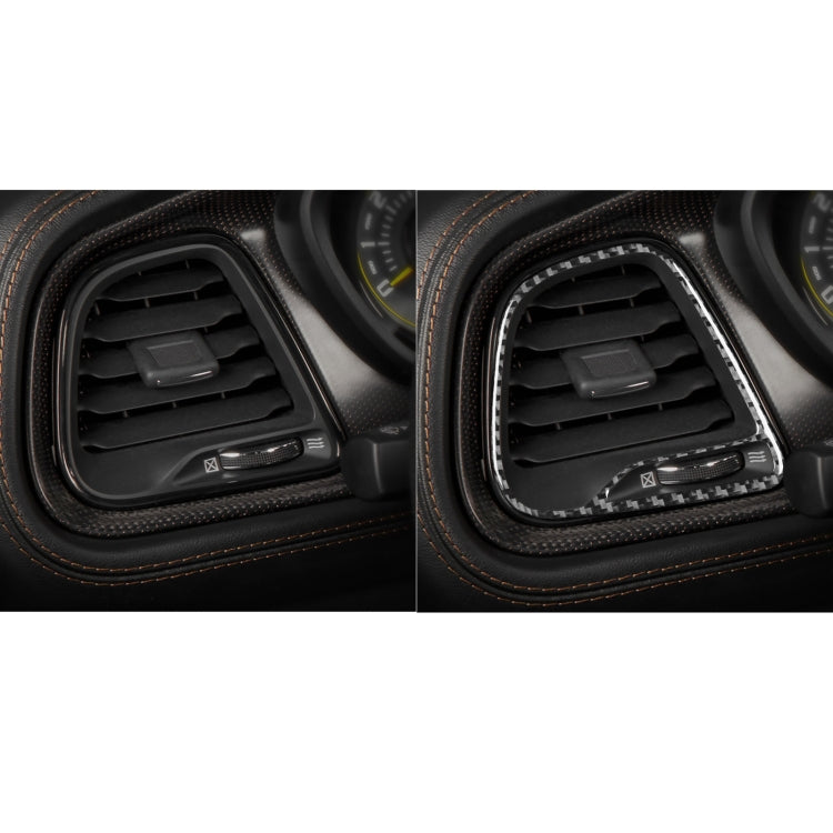 Carbon Fiber Car Instrument Left Right Air Outlet Decorative Sticker for Dodge Challenger 2015 to Now, Left Driving, Instrument Left Right Air Outlet