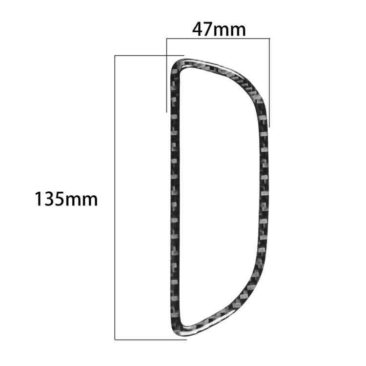 Carbon Fiber Car Gear Storage Box Frame Decorative Sticker for Dodge Challenger 2015 to Now, Left Driving, Gear Storage Box Frame