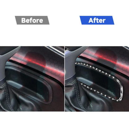 Carbon Fiber Car Gear Storage Box Frame Decorative Sticker for Dodge Challenger 2015 to Now, Left Driving, Gear Storage Box Frame