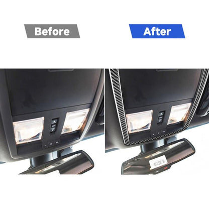 Carbon Fiber Car Reading Light Frame Decorative Sticker for Dodge Challenger 2015 to Now, Left Driving, Reading Light Frame