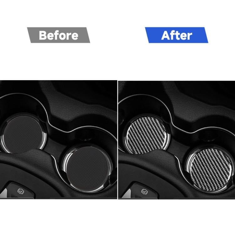 11 PCS / Set Carbon Fiber Car Door Slot Pad Decorative Sticker for Dodge Challenger 2015 to Now, Left Driving, Door Slot Pad