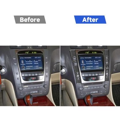 2 PCS / Set Carbon Fiber Car Central Control Panel A Version Decorative Sticker for Lexus GS 2006-2011,Left and Right Drive Universal, Central Control Panel A Version
