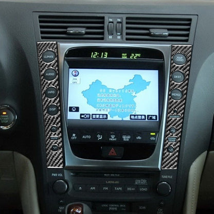 2 PCS / Set Carbon Fiber Car Central Control Panel B Version Decorative Sticker for Lexus GS 2006-2011,Left and Right Drive Universal, Central Control Panel B Version