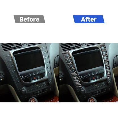 2 PCS / Set Carbon Fiber Car Central Control Panel B Version Decorative Sticker for Lexus GS 2006-2011,Left and Right Drive Universal, Central Control Panel B Version