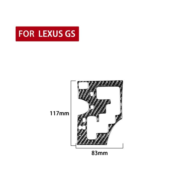 Carbon Fiber Car Gear Panel B Version Decorative Sticker for Lexus GS 2006-2011,Left Drive, Gear Panel B Version,Left Drive