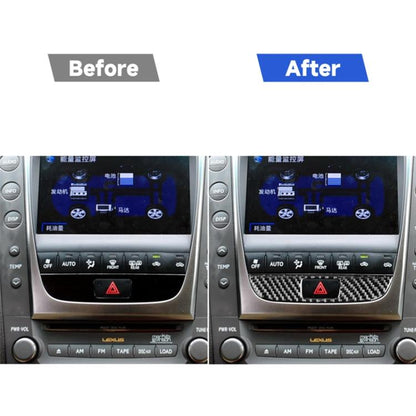 Carbon Fiber Car Double Flash Panel Decorative Sticker for Lexus GS 2006-2011,Left and Right Drive Universal, Double Flash Panel
