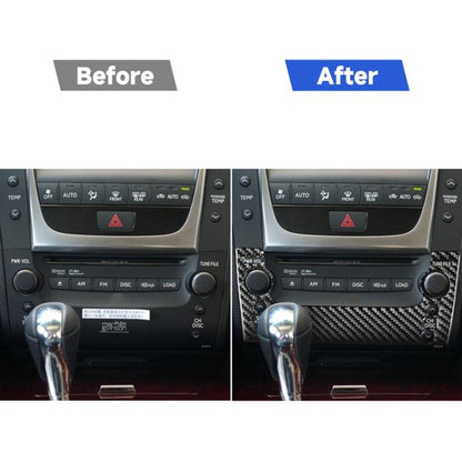 Carbon Fiber Car CD Panel A Version Decorative Sticker for Lexus GS 2006-2011,Left and Right Drive Universal, CD Panel A Version