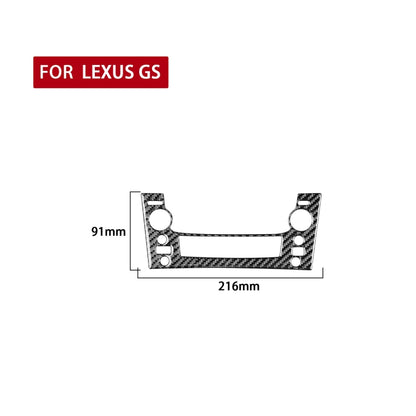 Carbon Fiber Car CD Panel B Version Decorative Sticker for Lexus GS 2006-2011,Left and Right Drive Universal, CD Panel B Version