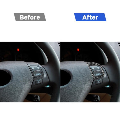 2 PCS / Set Carbon Fiber Car Steering Wheel Button B Version Decorative Sticker for Lexus GS 2006-2011,Left and Right Drive Universal, Steering Wheel Button B Version