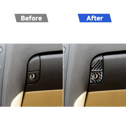 2 PCS / Set Carbon Fiber Car Storage Box Switch Decorative Sticker for Lexus GS 2006-2011,Left Drive, Storage Box Switch,Left Drive
