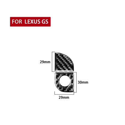 2 PCS / Set Carbon Fiber Car Storage Box Switch Decorative Sticker for Lexus GS 2006-2011,Right Drive, Storage Box Switch,Right Drive