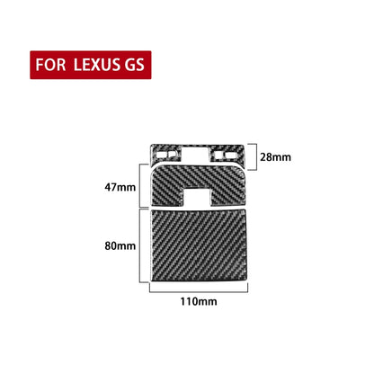 3 PCS / Set Carbon Fiber Car Trunk Switch Panel Decorative Sticker for Lexus GS 2006-2011,Left and Right Drive Universal, Trunk Switch Panel