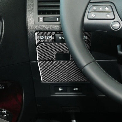3 PCS / Set Carbon Fiber Car Trunk Switch Panel Decorative Sticker for Lexus GS 2006-2011,Left and Right Drive Universal, Trunk Switch Panel