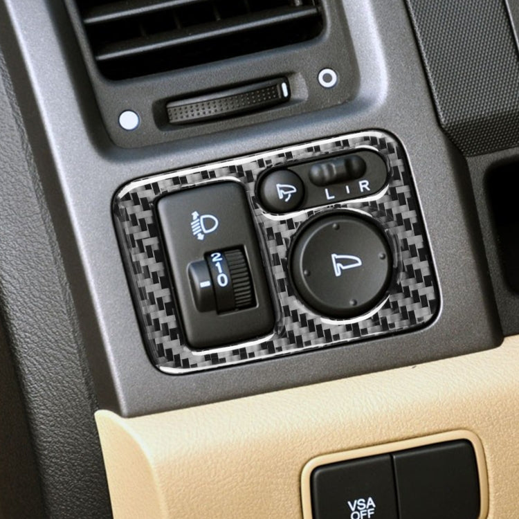 Carbon Fiber Car Rearview Mirror Adjustment Switch Frame Decorative Sticker for Honda CRV 2007-2011,Left Drive, Rearview Mirror Adjustment Switch Frame,Left Drive