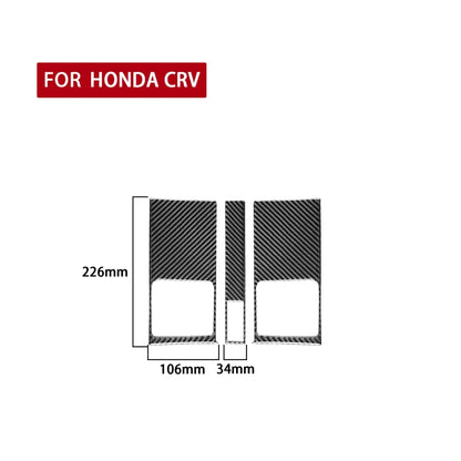 3 PCS / Set Carbon Fiber Car Central Control Air Outlet Panel Decorative Sticker for Honda CRV 2007-2011,Left and Right Drive Universal, Central Control Air Outlet Panel