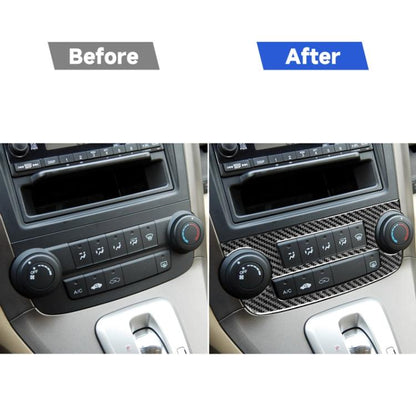 2 PCS / Set Carbon Fiber Car Central Control CD Volume Switch Frame Decorative Sticker for Honda CRV 2007-2011,Left and Right Drive Universal, Central Control CD Volume Switch Frame
