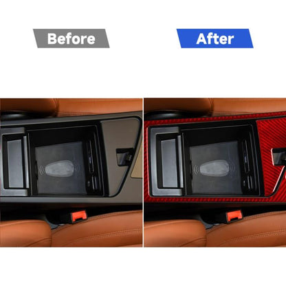 2 PCS / Set Carbon Fiber Car Armrest Box Frame Decorative Sticker for Alfa Romeo Giulia 2017-2019,Right Drive, Armrest Box Frame,Right Drive