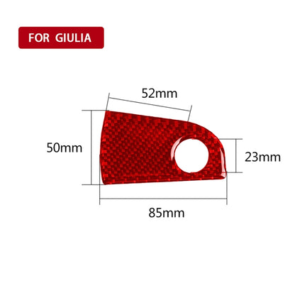 Carbon Fiber Car Co-pilot Storage Decorative Sticker for Alfa Romeo Giulia 2017-2019,Right Drive, Co-pilot Storage,Right Drive