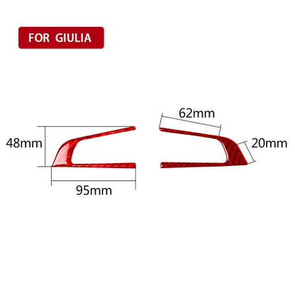 2 PCS / Set Carbon Fiber Car Steering Wheel Button Panel Decorative Sticker for Alfa Romeo Giulia 2017-2019,Left and Right Drive Universal, Steering Wheel Button Panel