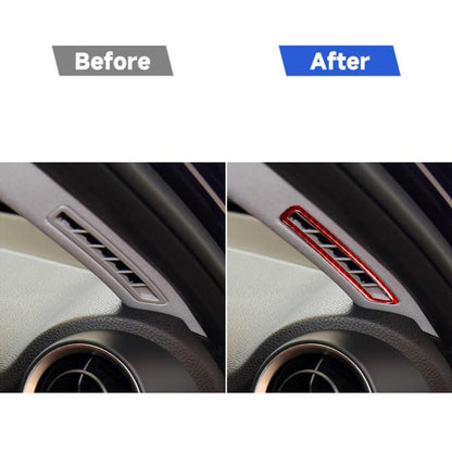 2 PCS / Set Carbon Fiber Car A-pillar Air Outlet Panel Decorative Sticker for Alfa Romeo Giulia 2017-2019,Left and Right Drive Universal, A-pillar Air Outlet Panel