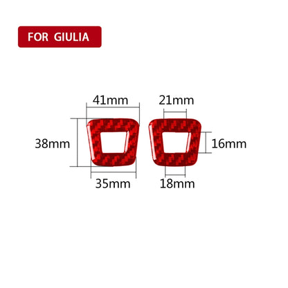 2 PCS / Set Carbon Fiber Car Microphone Panel Decorative Sticker for Alfa Romeo Giulia 2017-2019,Left and Right Drive Universal, Microphone Panel