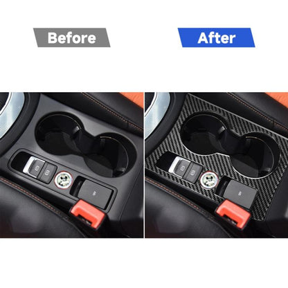 Carbon Fiber Car Water Cup Panel Decorative Sticker for Audi Q3 2013-2018,Left Drive, Water Cup Panel,Left Drive
