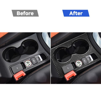 Carbon Fiber Car Water Cup Panel Decorative Sticker for Audi Q3 2013-2018,Right Drive, Water Cup Panel,Right Drive