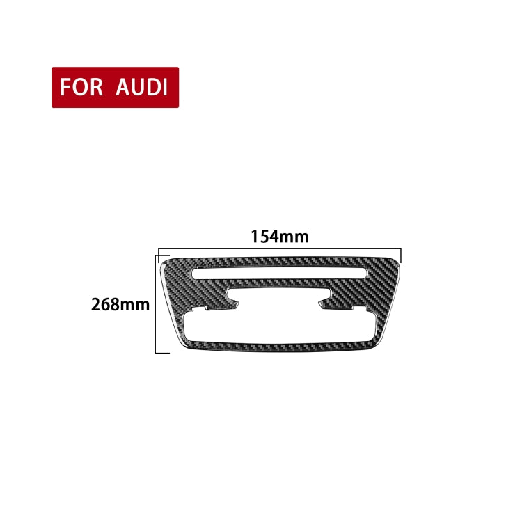 Carbon Fiber Car Central Control CD Panel Decorative Sticker for Audi Q3 2013-2018,Left and Right Drive Universal, Central Control CD Panel