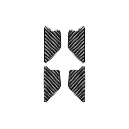 4 PCS / Set Carbon Fiber Car Inner Door Bowl Decorative Sticker for Audi Q3 2013-2018,Left and Right Drive Universal, Inner Door Bowl