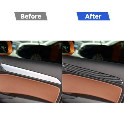 4 PCS / Set Carbon Fiber Car Interior Door Trim Decorative Sticker for Audi Q3 2013-2018,Left and Right Drive Universal, Interior Door Trim