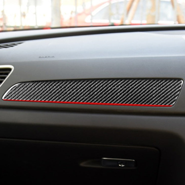 Carbon Fiber Car Co-pilot Trim Red Edge Decorative Sticker for Audi Q3 2013-2018,Right Drive, Co-pilot Trim Red Edge,Right Drive