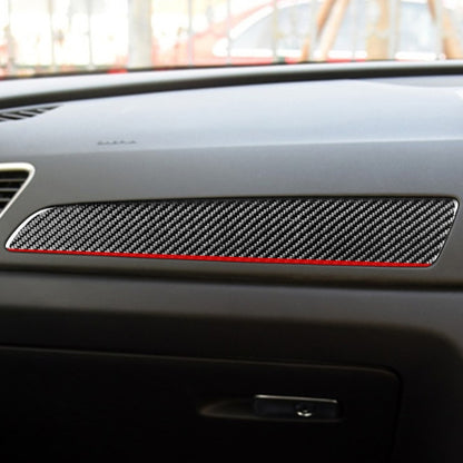 Carbon Fiber Car Co-pilot Trim Red Edge Decorative Sticker for Audi Q3 2013-2018,Right Drive, Co-pilot Trim Red Edge,Right Drive