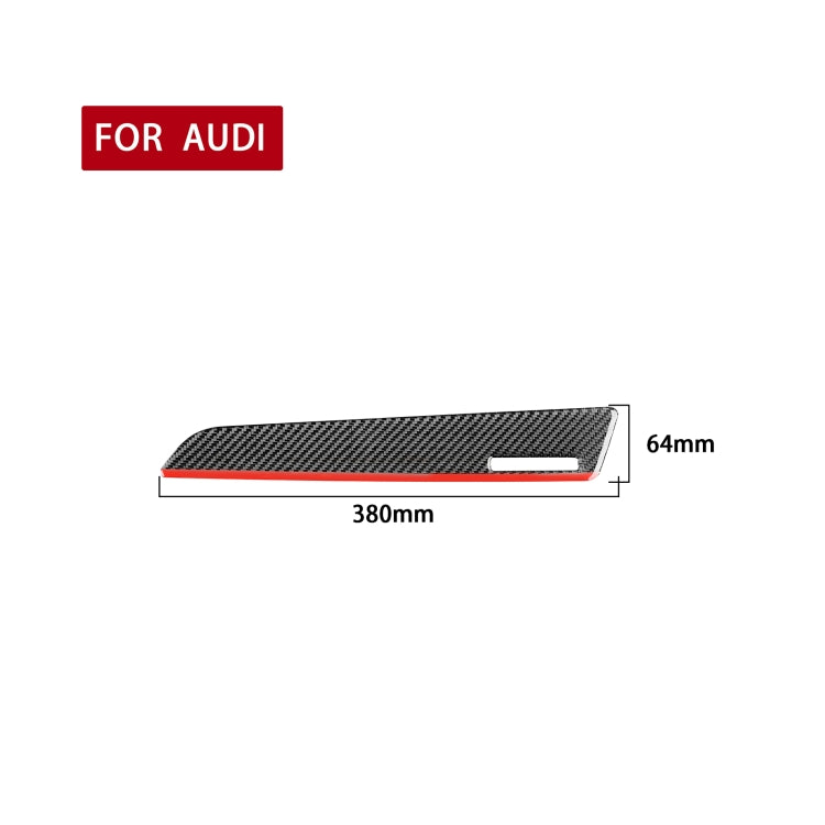 Carbon Fiber Car Co-pilot Trim Red Edge with Hole Decorative Sticker for Audi Q3 2013-2018,Right Drive, Co-pilot Trim Red Edge with Hole,Right Drive