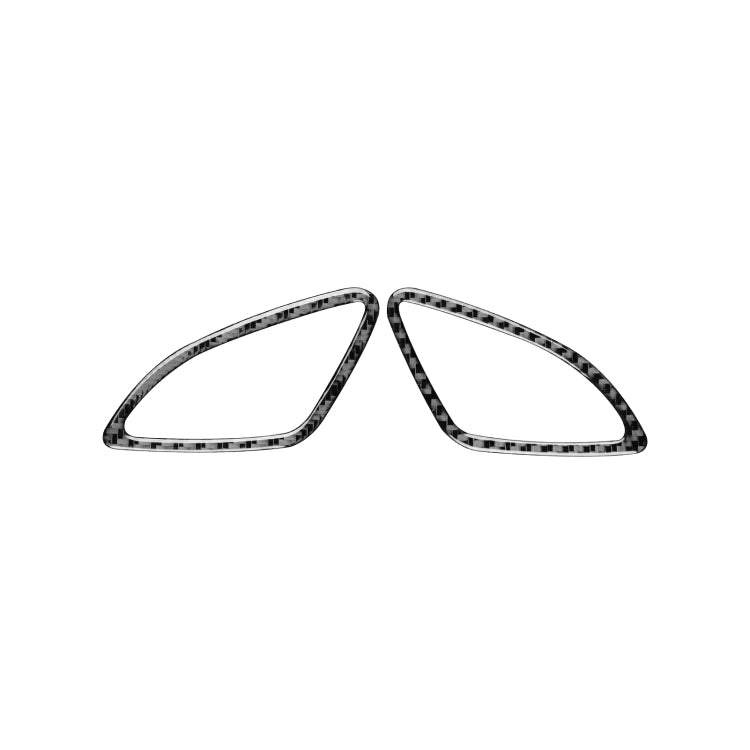 2 PCS / Set Carbon Fiber Car Instrument Air Outlet Decorative Sticker for Audi Q3 2013-2018,Left and Right Drive Universal, Instrument Air Outlet