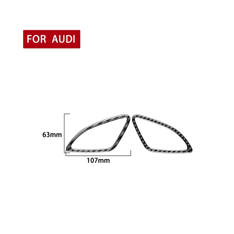2 PCS / Set Carbon Fiber Car Instrument Air Outlet Decorative Sticker for Audi Q3 2013-2018,Left and Right Drive Universal, Instrument Air Outlet
