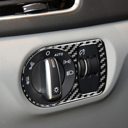 Carbon Fiber Car Headlight Switch Decorative Sticker for Audi Q3 2013-2018,Left and Right Drive Universal, Headlight Switch