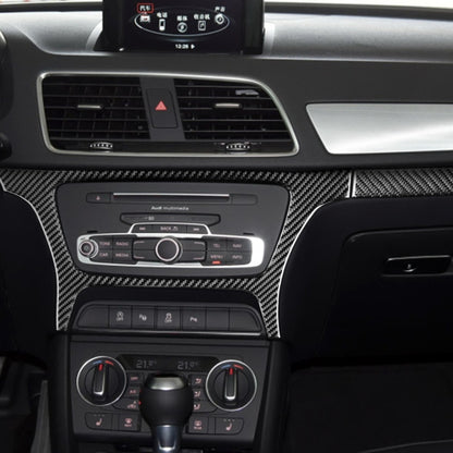2 PCS / Set Carbon Fiber Car Central Control CD Outside Frame Decorative Sticker for Audi Q3 2013-2018,Left Drive, Central Control CD Outside Frame,Left Drive