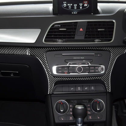 2 PCS / Set Carbon Fiber Car Central Control CD Outside Frame Decorative Sticker for Audi Q3 2013-2018,Right Drive, Central Control CD Outside Frame,Right Drive