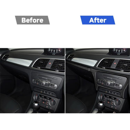 2 PCS / Set Carbon Fiber Car Central Control CD Outside Frame Decorative Sticker for Audi Q3 2013-2018,Right Drive, Central Control CD Outside Frame,Right Drive