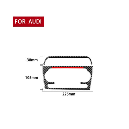 Carbon Fiber Car Air Conditioning Knob Frame Red Edge Decorative Sticker for Audi Q3 2013-2018,Left and Right Drive Universal, Air Conditioning Knob Frame Red Edge
