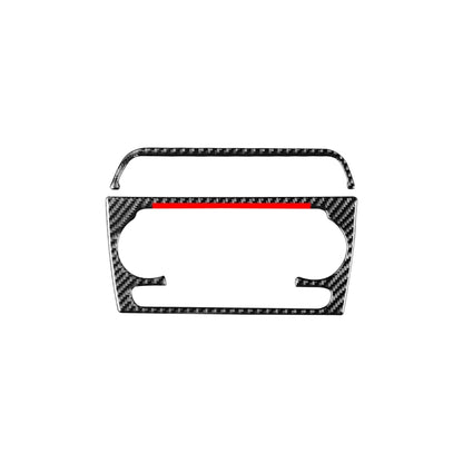 Carbon Fiber Car Air Conditioning Knob Frame Red Edge Decorative Sticker for Audi Q3 2013-2018,Left and Right Drive Universal, Air Conditioning Knob Frame Red Edge
