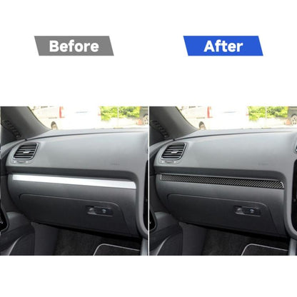 3 PCS / Set Carbon Fiber Car Dashboard Strip Decorative Sticker for Volkswagen Scirocco 2009-2016,Right Drive, Dashboard Strip,Right Drive