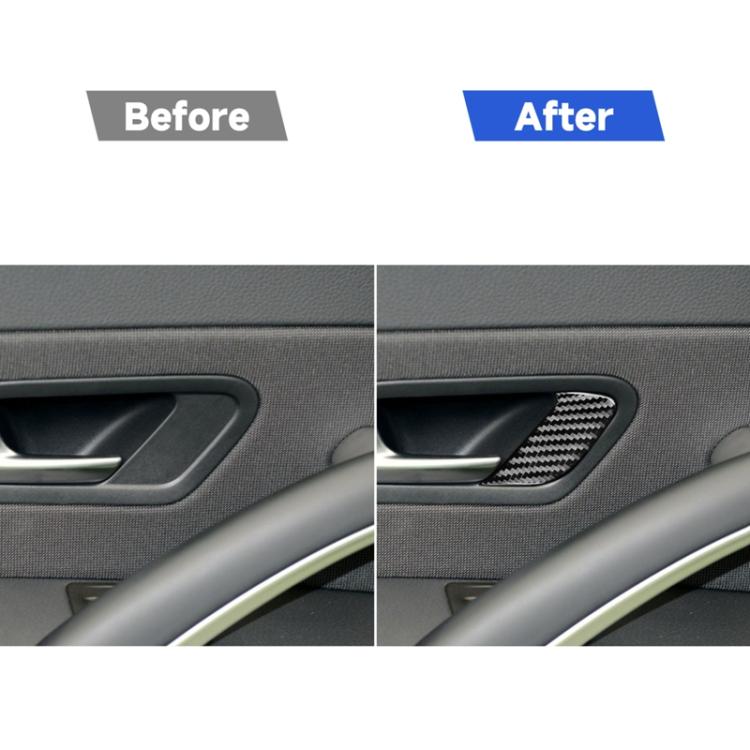 2 PCS / Set Carbon Fiber Car Door Lock Frame Decorative Sticker for Volkswagen Scirocco 2009-2016,Right Drive, Door Lock Frame ,Right Drive