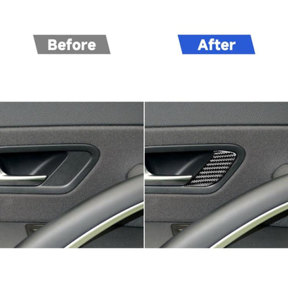 2 PCS / Set Carbon Fiber Car Door Lock Frame Decorative Sticker for Volkswagen Scirocco 2009-2016,Right Drive, Door Lock Frame ,Right Drive